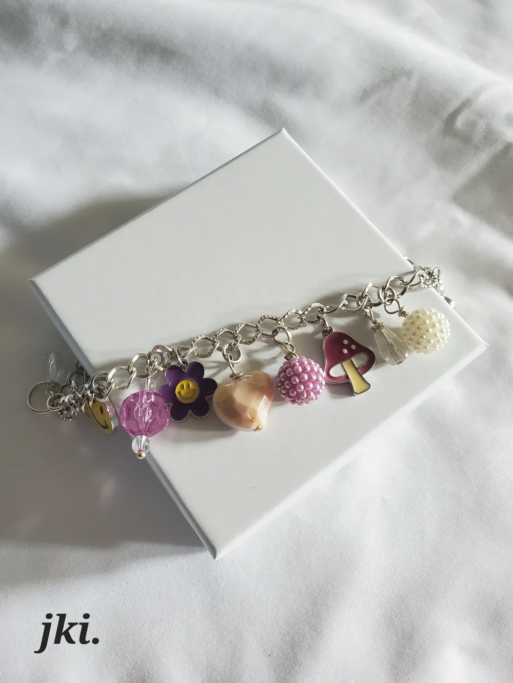 Kids Pink & Purple Charm Bracelet